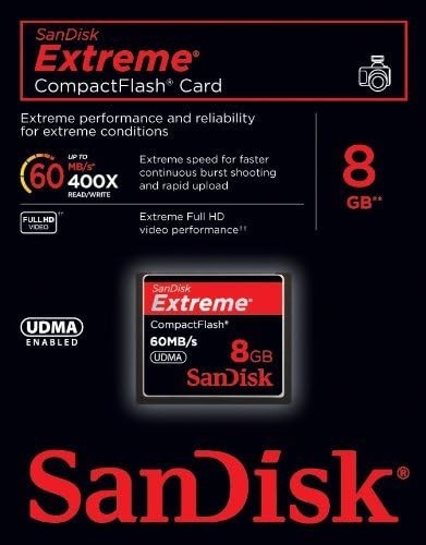 Sandisk 8gb extreme memory - 8gb, cf